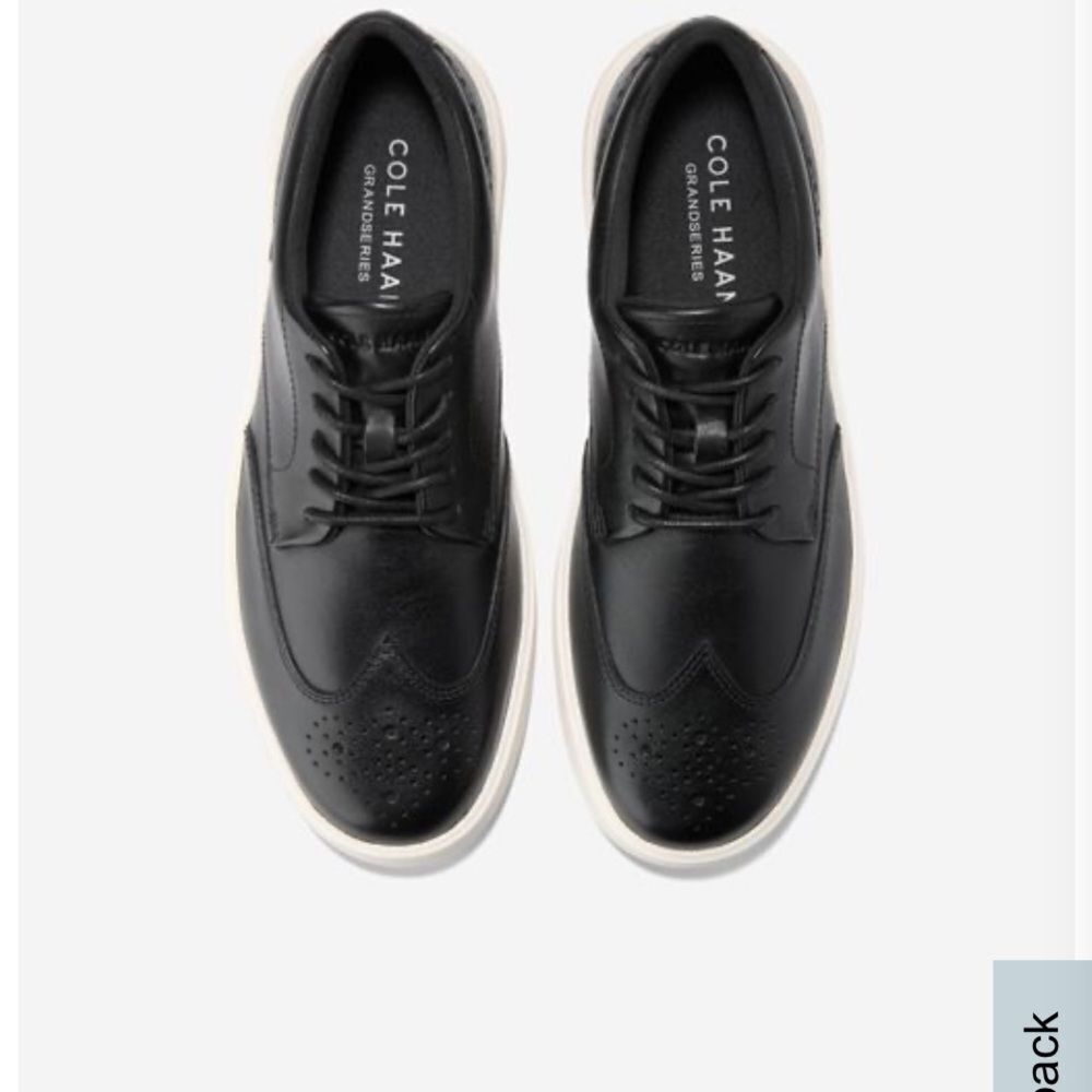 Cole Haan Black Leather Wingtip Sneakers 10.5M